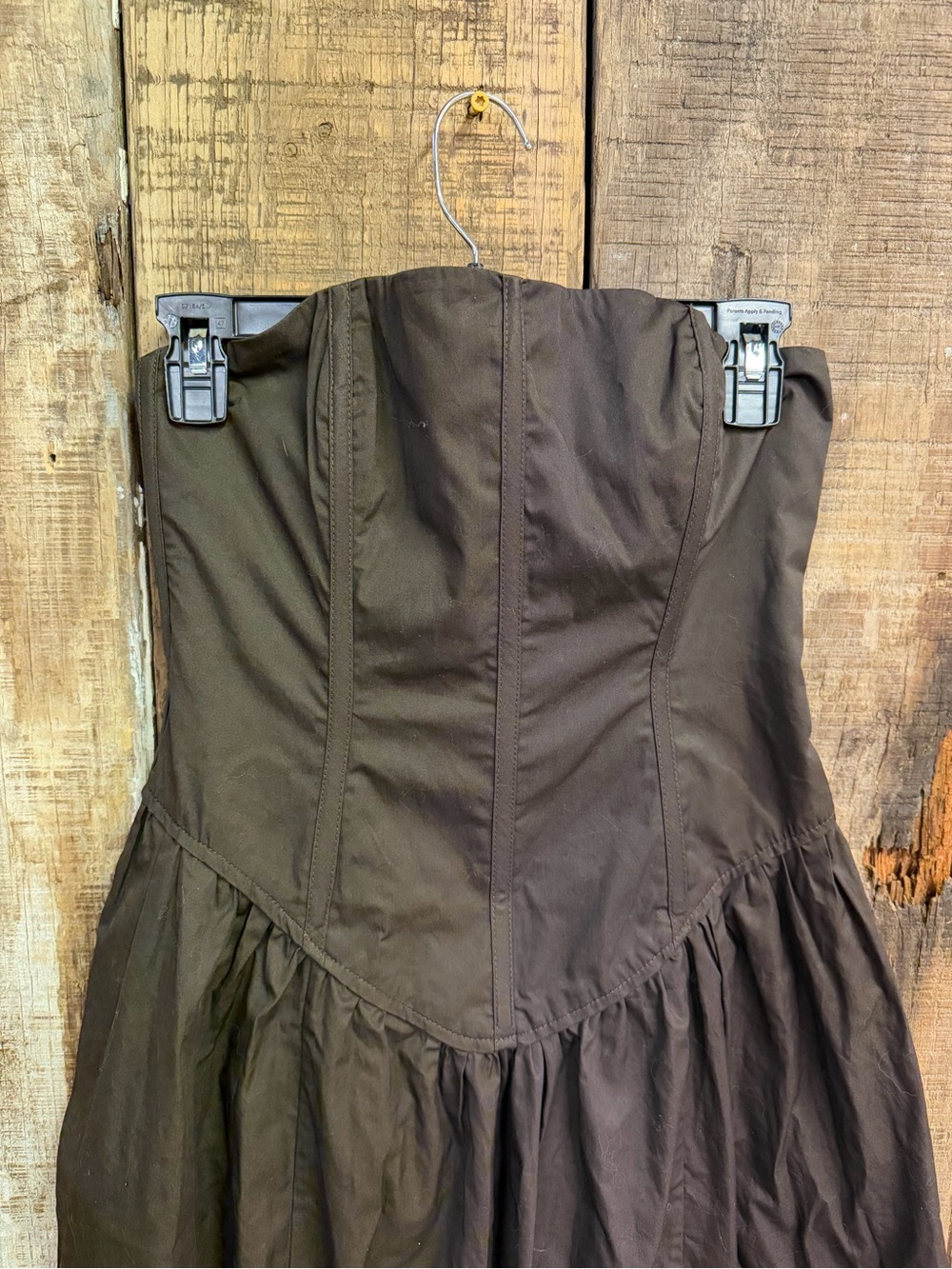 LPA Giana Maxi Dress Cacao Strapless Chocolate Brown bustier corset Revolve S - Picture 11 of 11